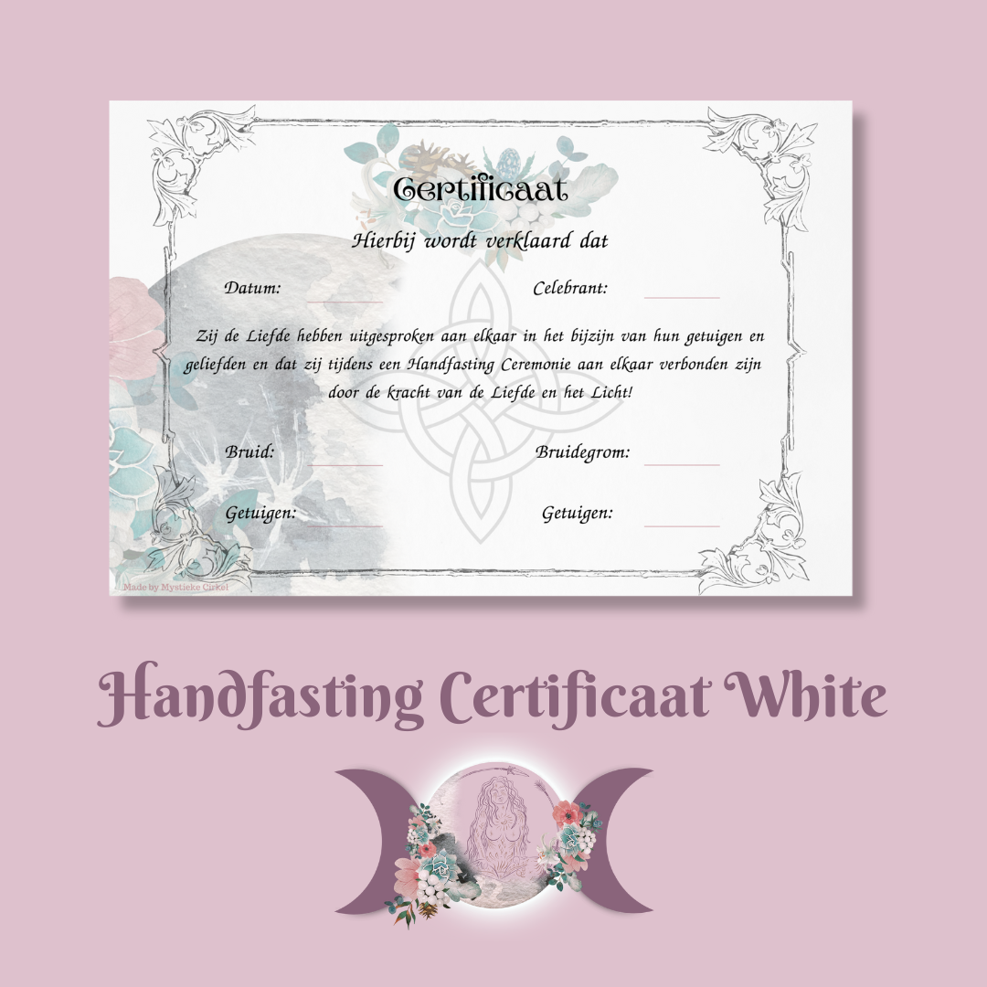 Downloadbaar Handfasting Certificaat - Mystieke Cirkel Online