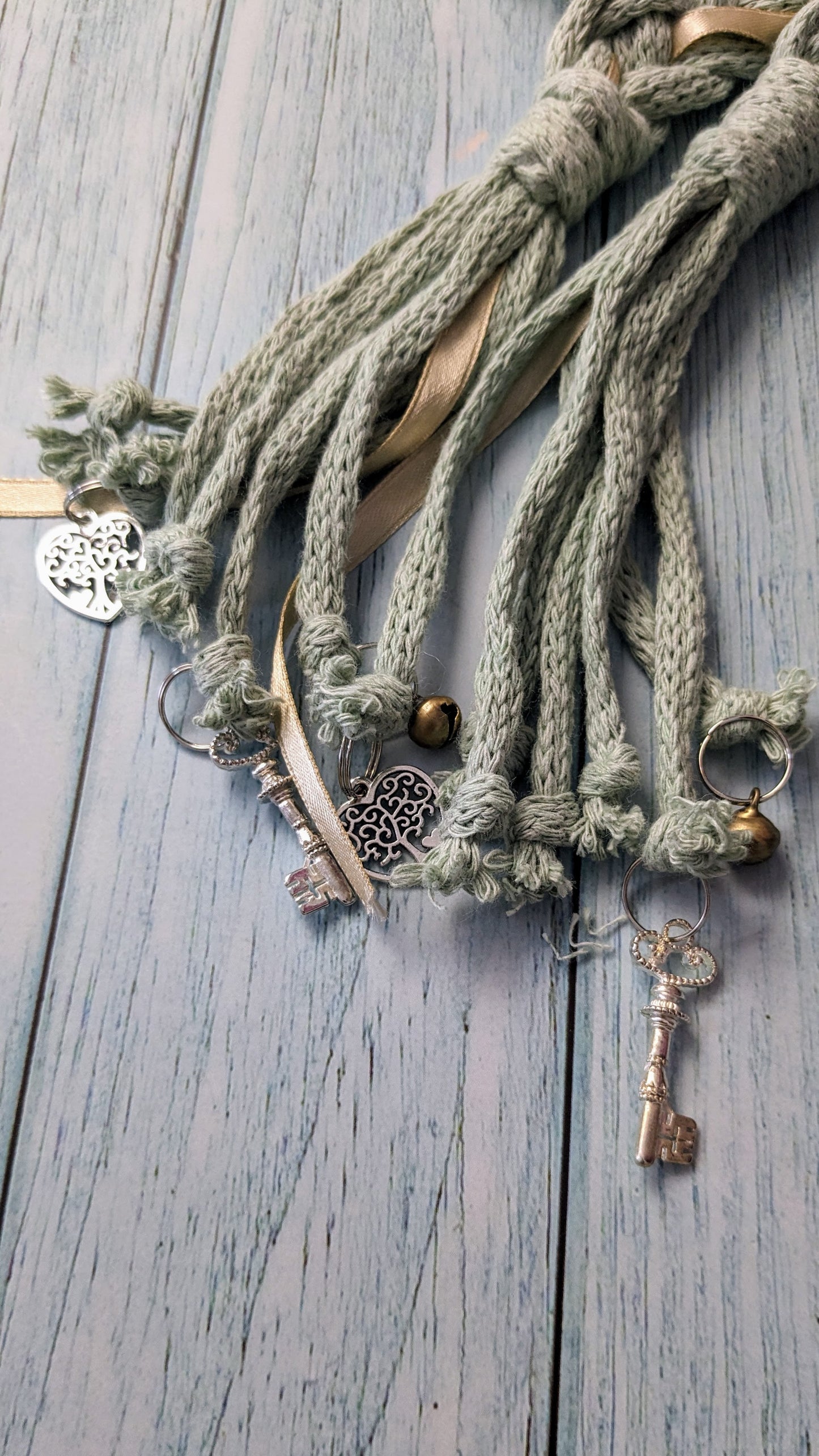Handfasting lint Mintgroen brons 1