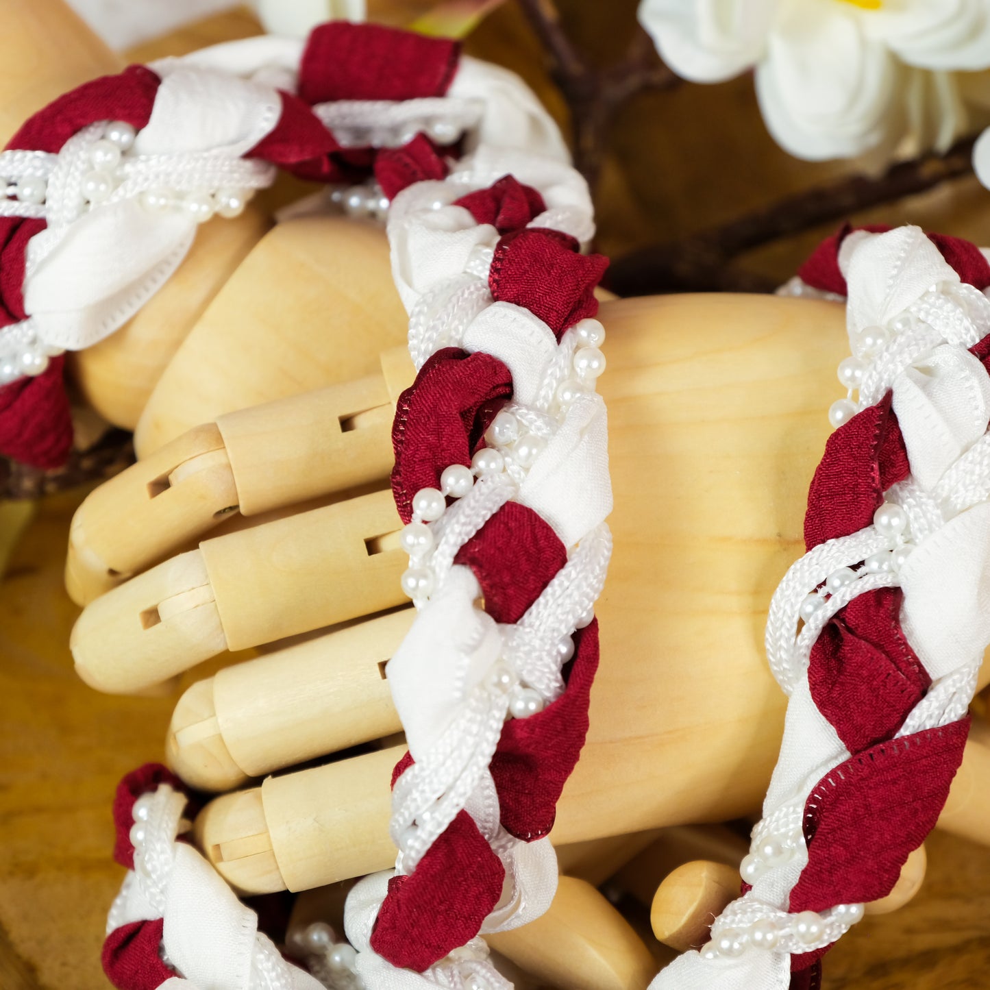 Handfastingslint Beltane Rood-wit - Mystieke Cirkel Online