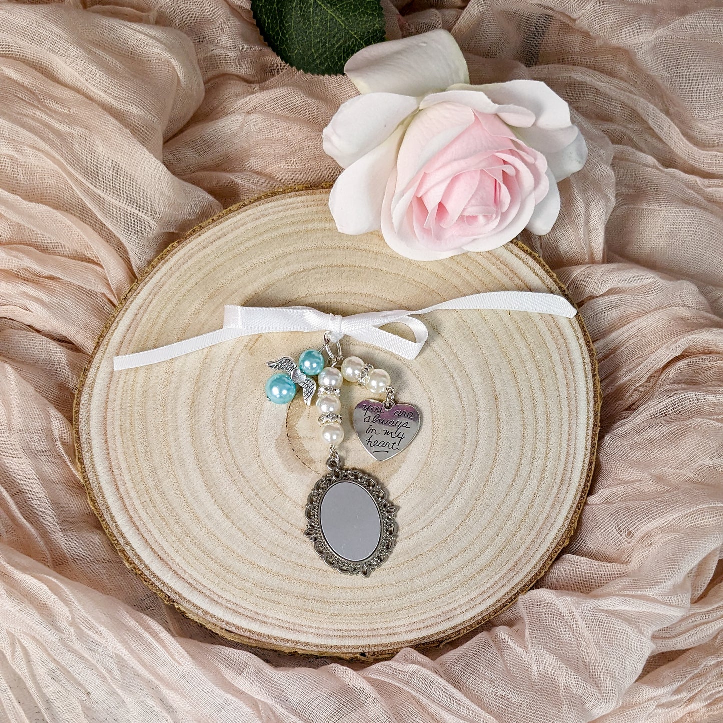 In Memory trouwboeket fotobedel  enkel - Mystieke Cirkel Online