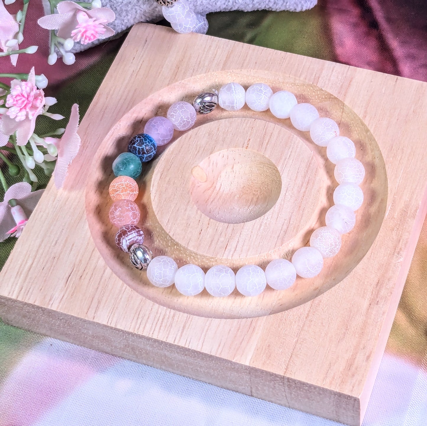 Chakra armband agaat
