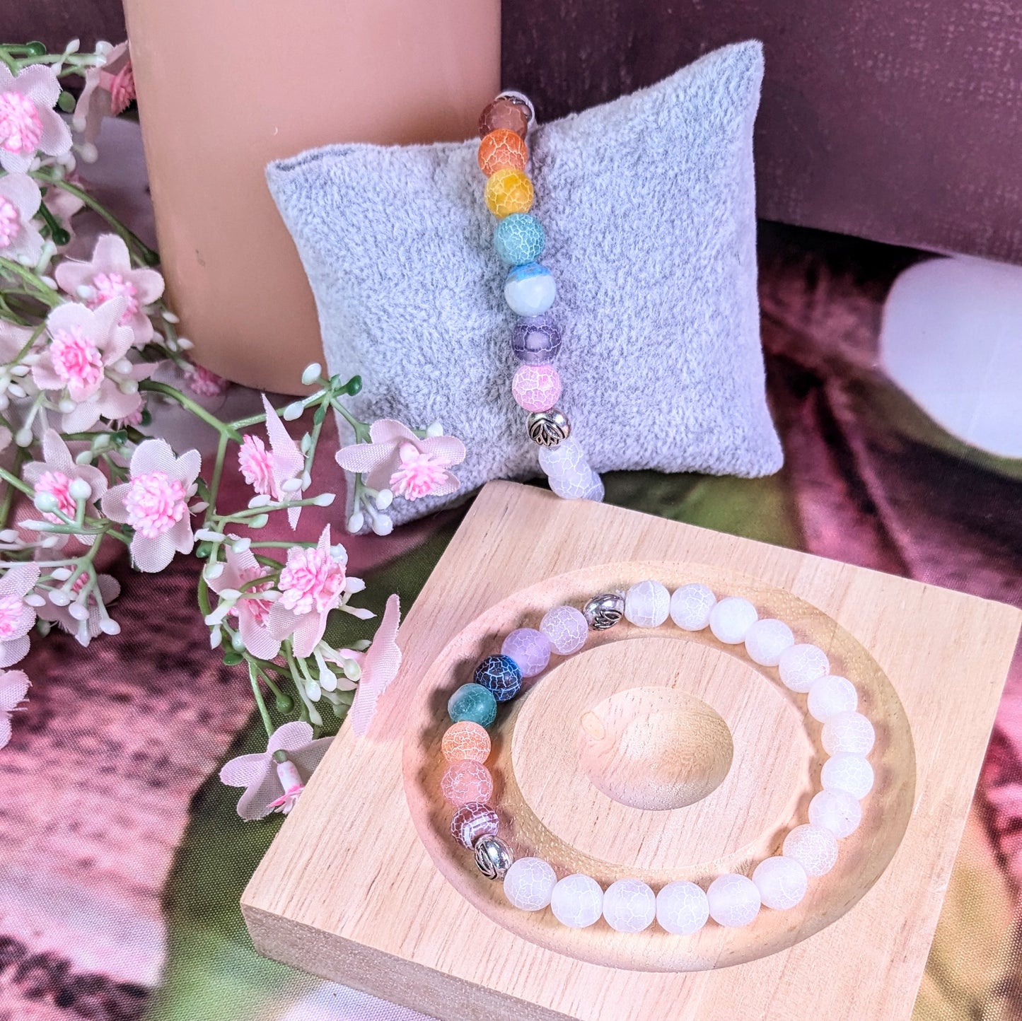 Chakra armband agaat