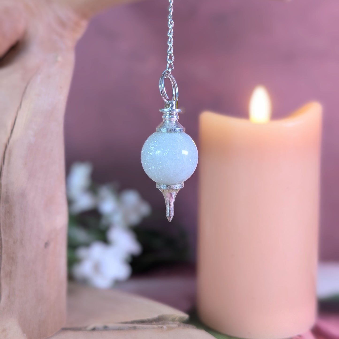 Pendel met Aventurijn bol met gratis Pendelzakje