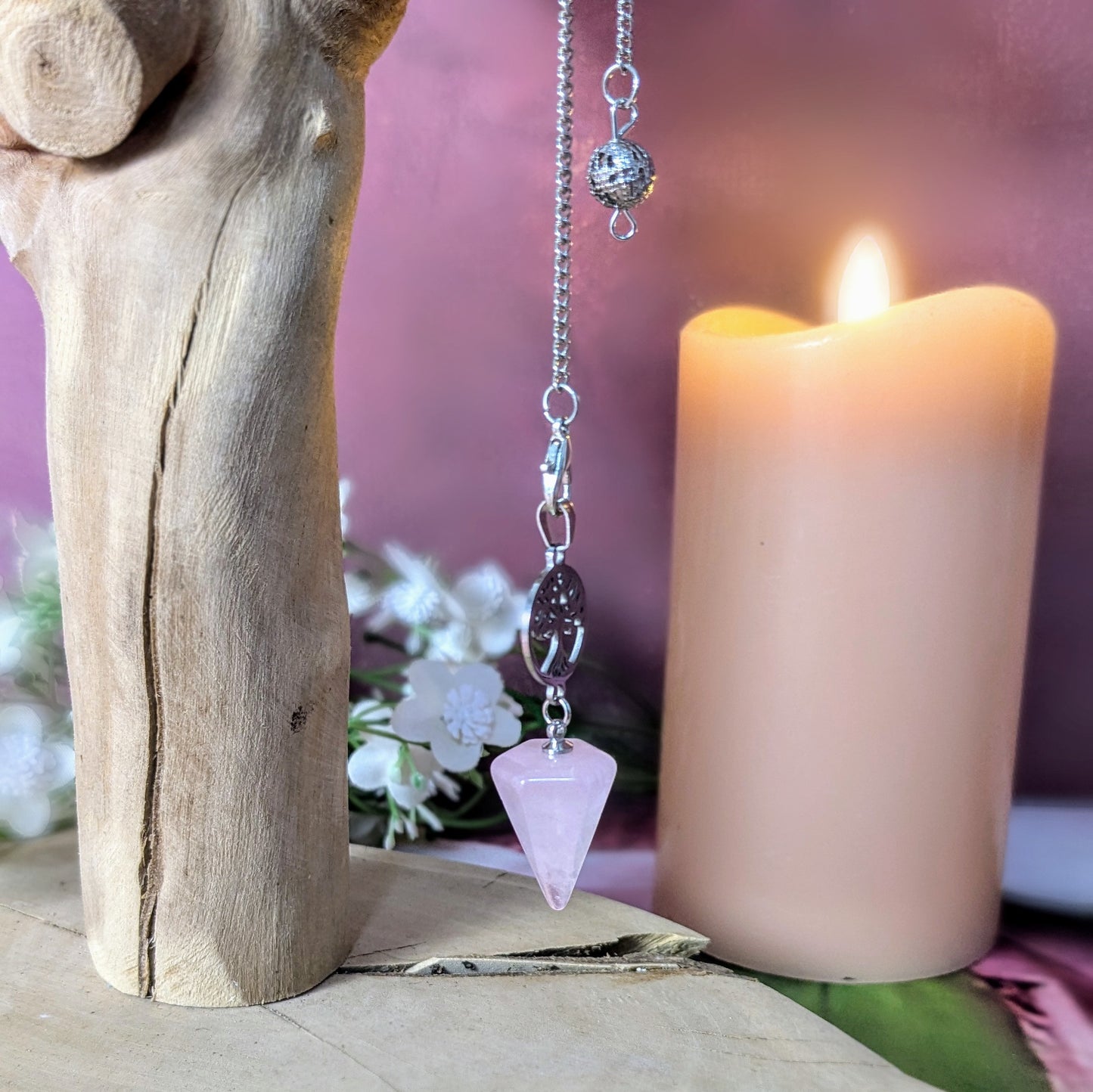 Kegel pendel van Levensboom hanger met gratis pendelzakje