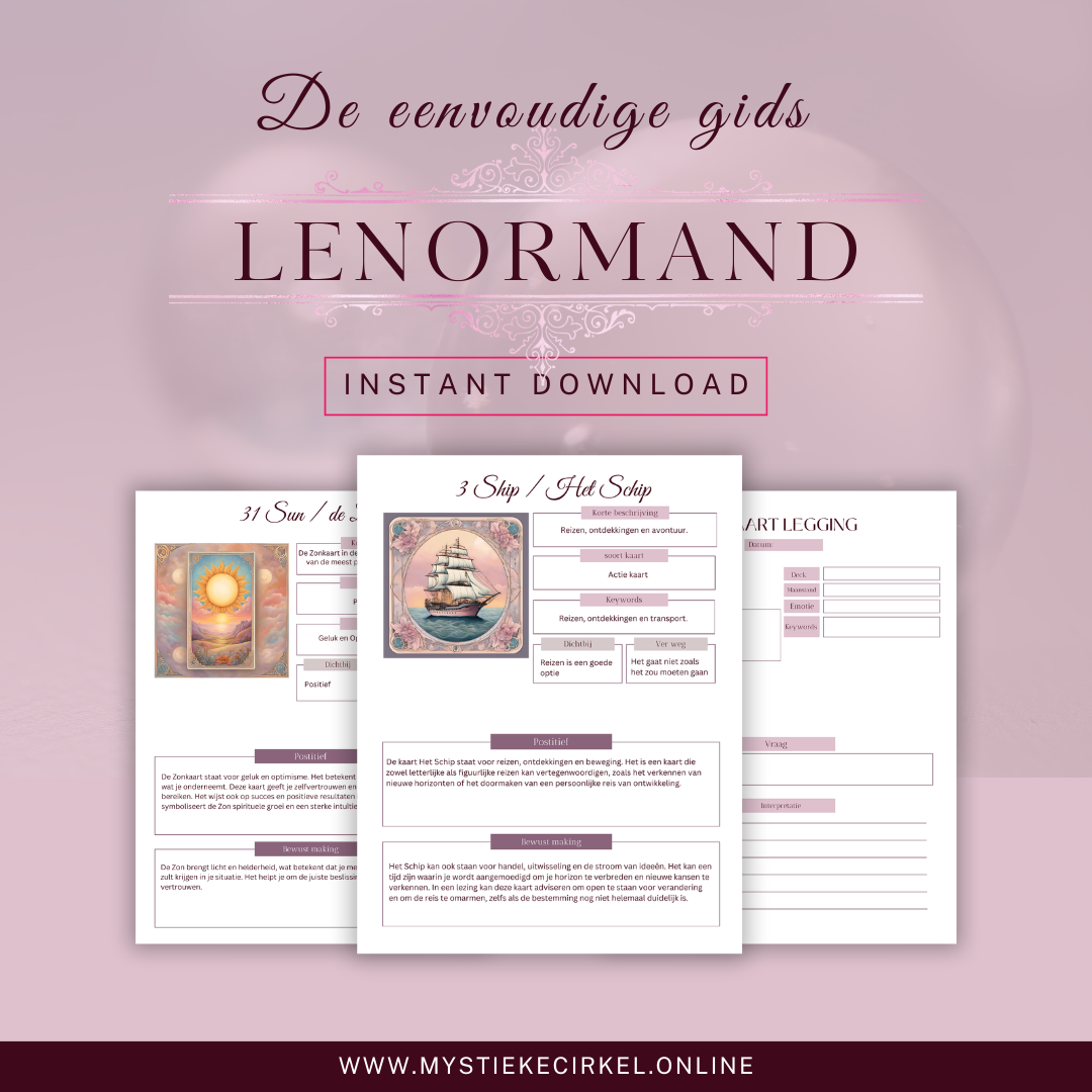 E-book : De Eenvoudige Gids, Lenormand Waarzegkaarten